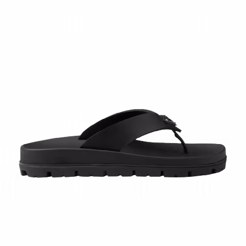 Prada Wmns Rubber Thong Sandal 'Black'