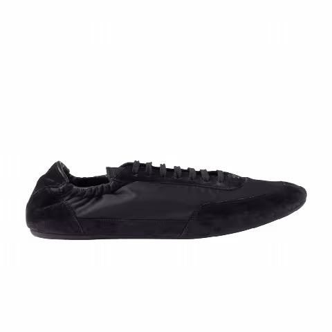 Prada Wmns Collapse Re-Nylon and Suede Sneaker 'Black'
