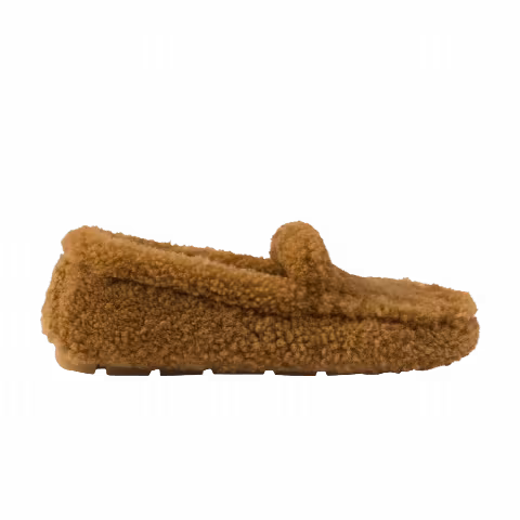 Prada Wmns Shearling Driving Loafer 'Caramel'