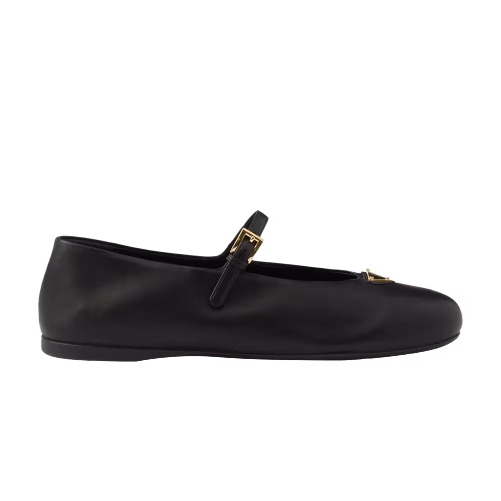 Prada Women's Nappa Leather Ballerinas Black