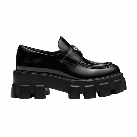 Prada Wmns Monolith Patent Leather Loafer 'Black'