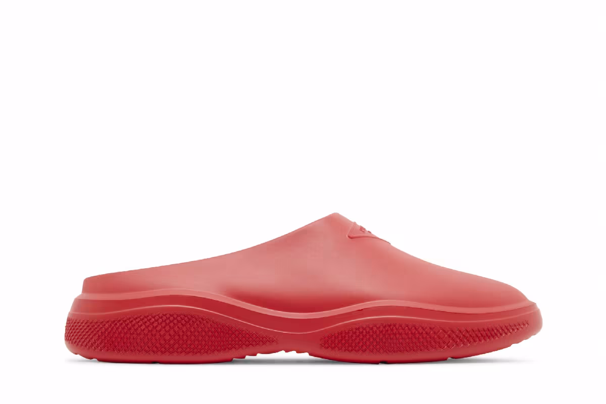Prada Foam Rubber Mules Red, view 2