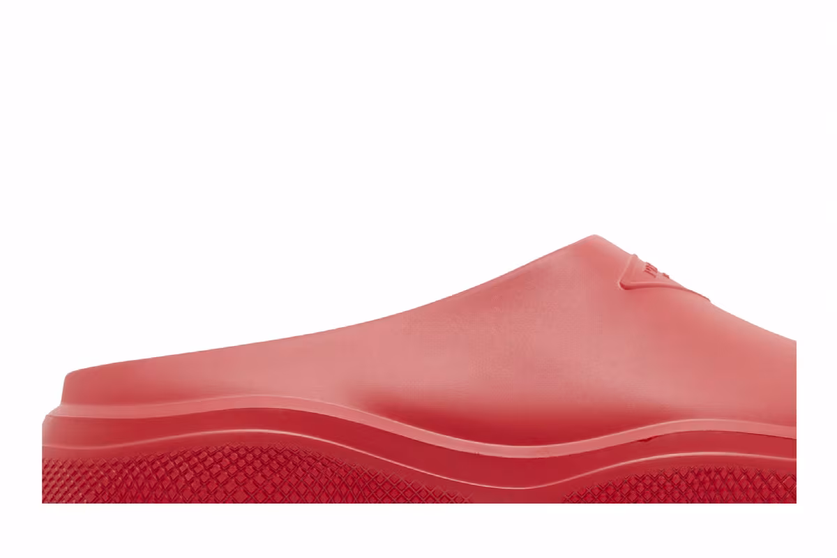 Prada Foam Rubber Mules Red, view 3