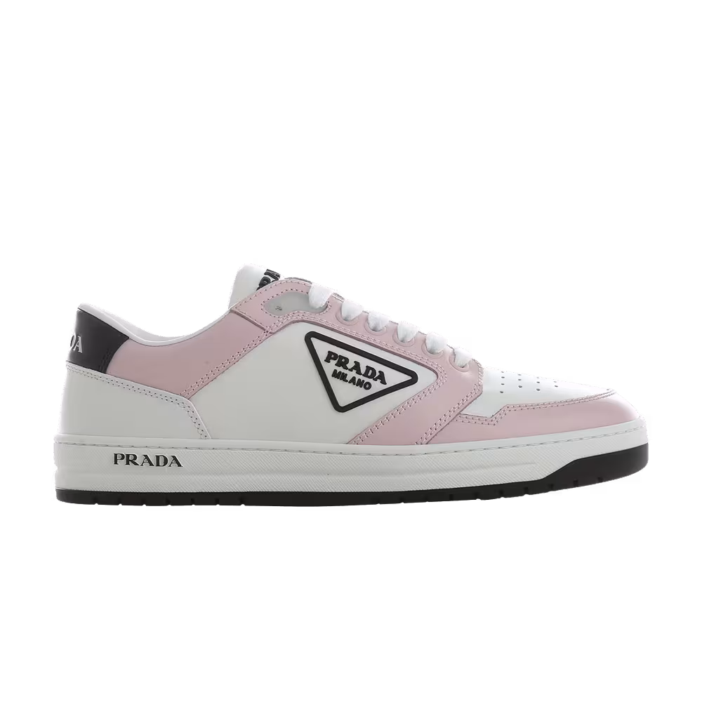 Prada Women's District Leather Sneaker Low Alabaster