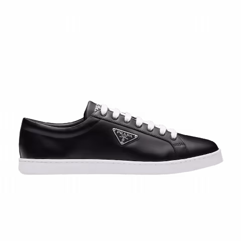 Prada Brushed Leather Sneaker 'Black'