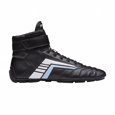 Prada Rev Cuero High 'Black Light Blue'