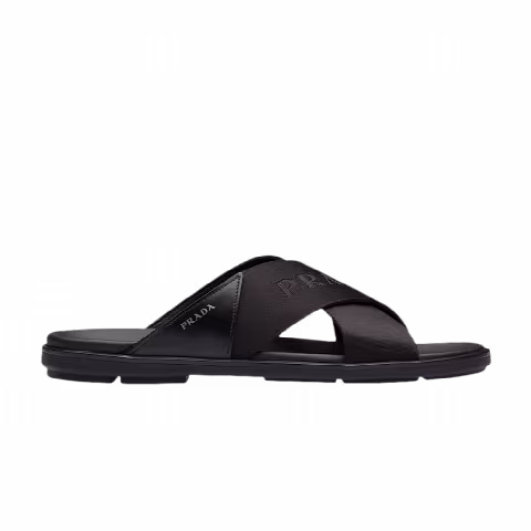 Prada Leather and Re-Nylon Sandal 'Black'