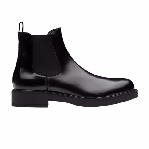 Prada Brushed Calf Leather Chelsea Boot 'Black'