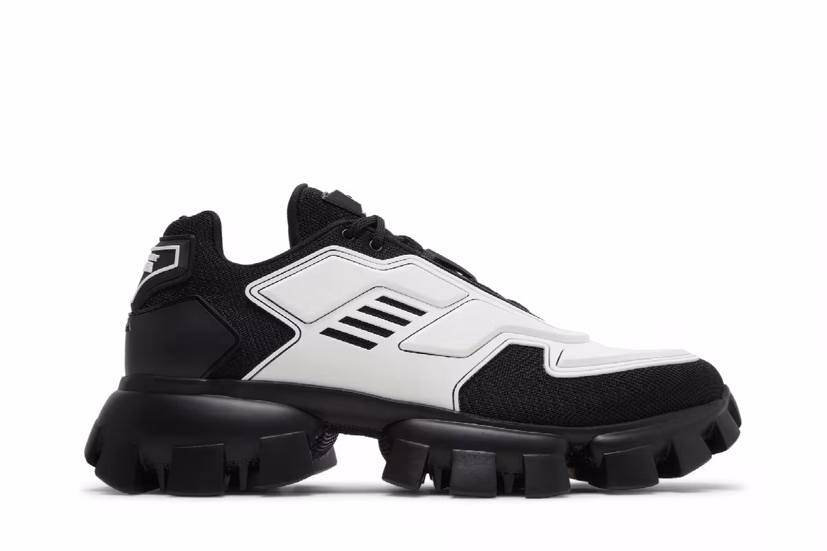 Prada Cloudbust Thunder Knit Black White, view 2