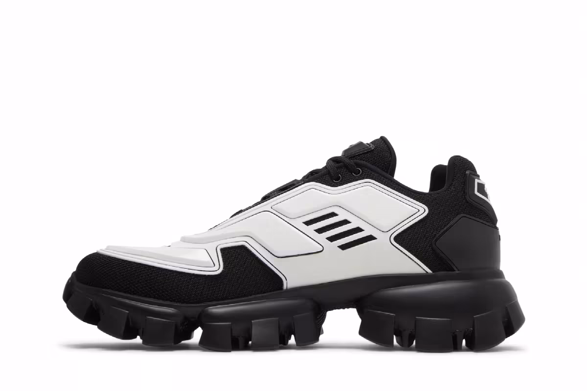 Prada Cloudbust Thunder Knit Black White, view 4