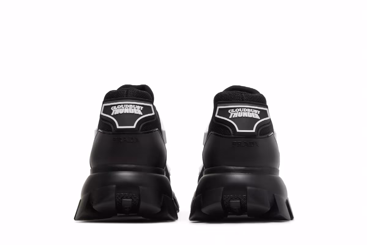 Prada Cloudbust Thunder Knit Black White, view 7