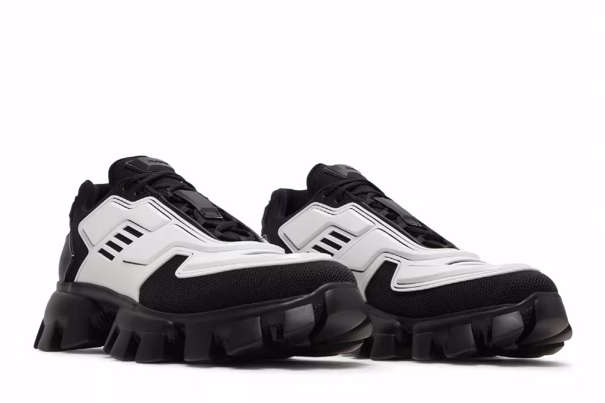 Prada Cloudbust Thunder Knit Black White, view 9
