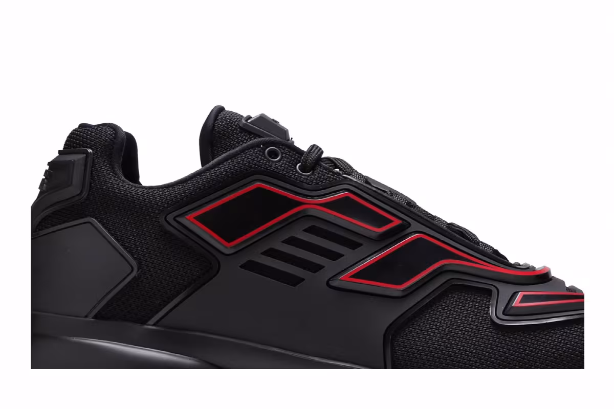 Prada Cloudbust Thunder Knit Black Red, view 3
