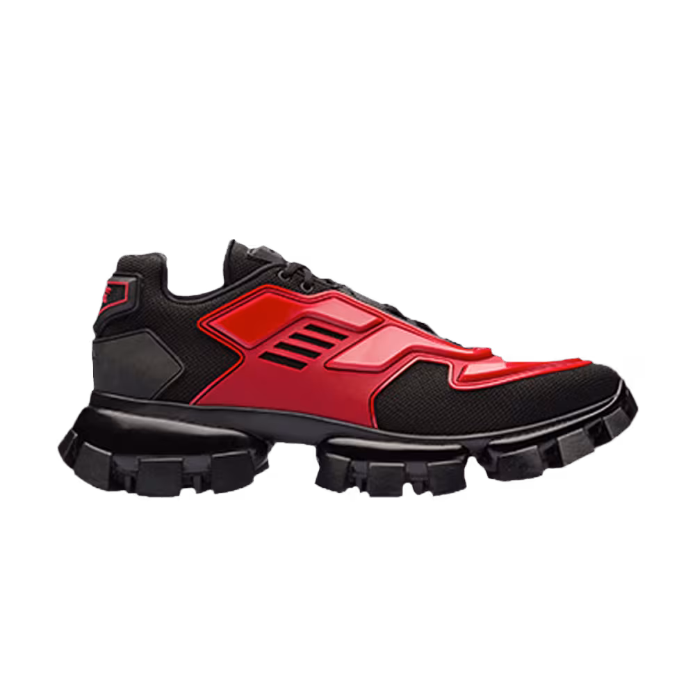 Prada Cloudbust Thunder Knit Sneaker Scarlet