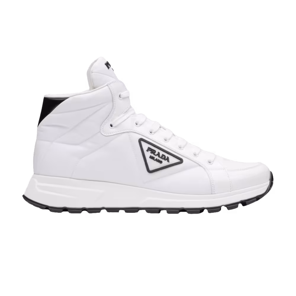 Prada Prax 01 Re-Nylon and Brushed Leather White Black