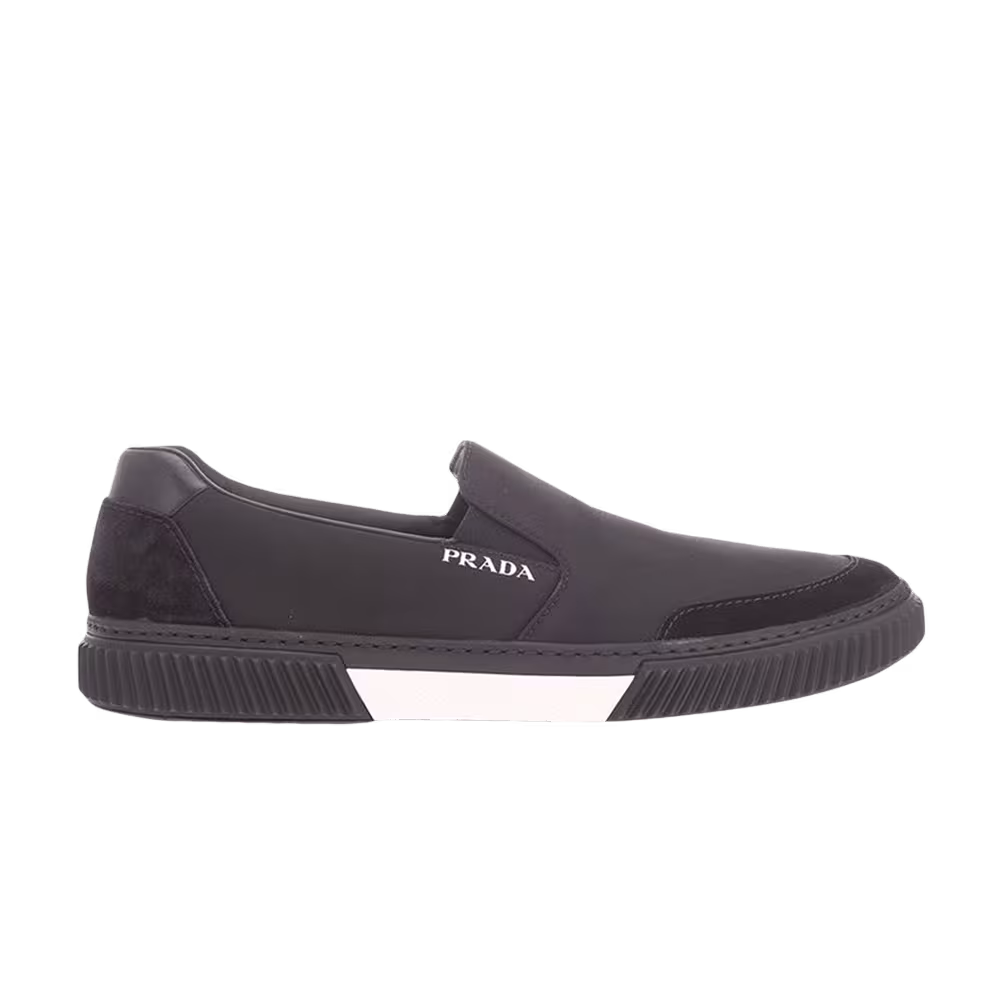 Prada Leather Slip-On Black