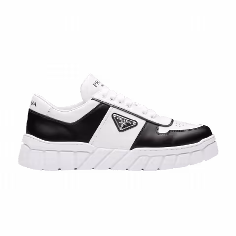 Prada Leather Sneakers 'White Black'