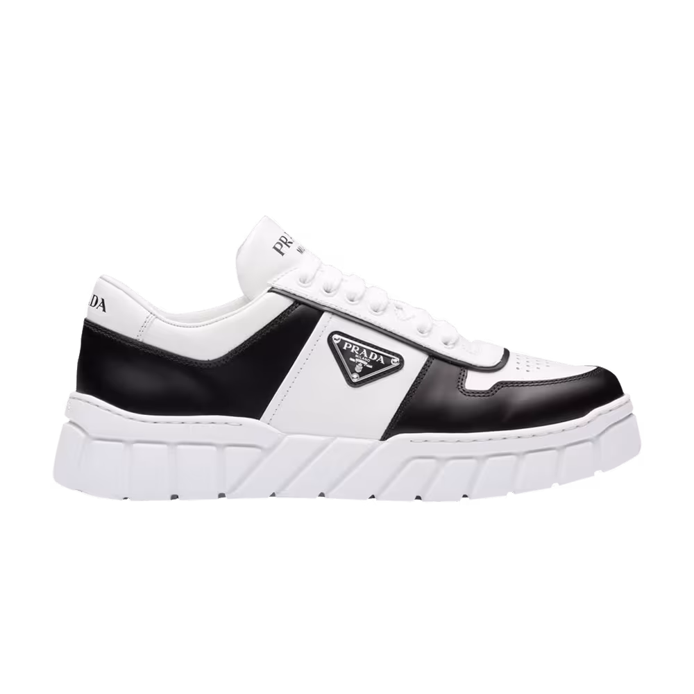 Prada Leather Sneakers White Black