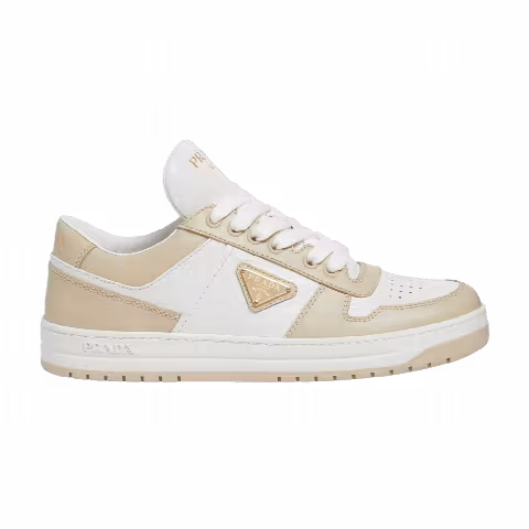 Prada Triangle Logo Leather Low 'White Desert'