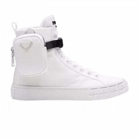 Prada Wmns Wheel Re-Nylon Gabardine High 'Zip-Pouch - White'
