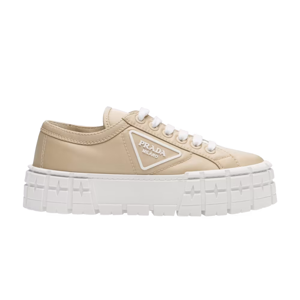 Prada Women's Gabardine Wheel Platform Light Brown