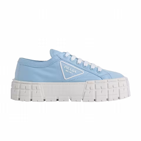 Prada Wmns Gabardine Wheel Platform 'Light Blue'