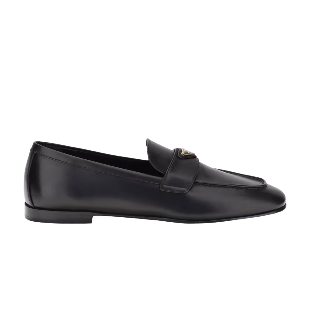 Prada Women's Triangle Logo Loafer Black