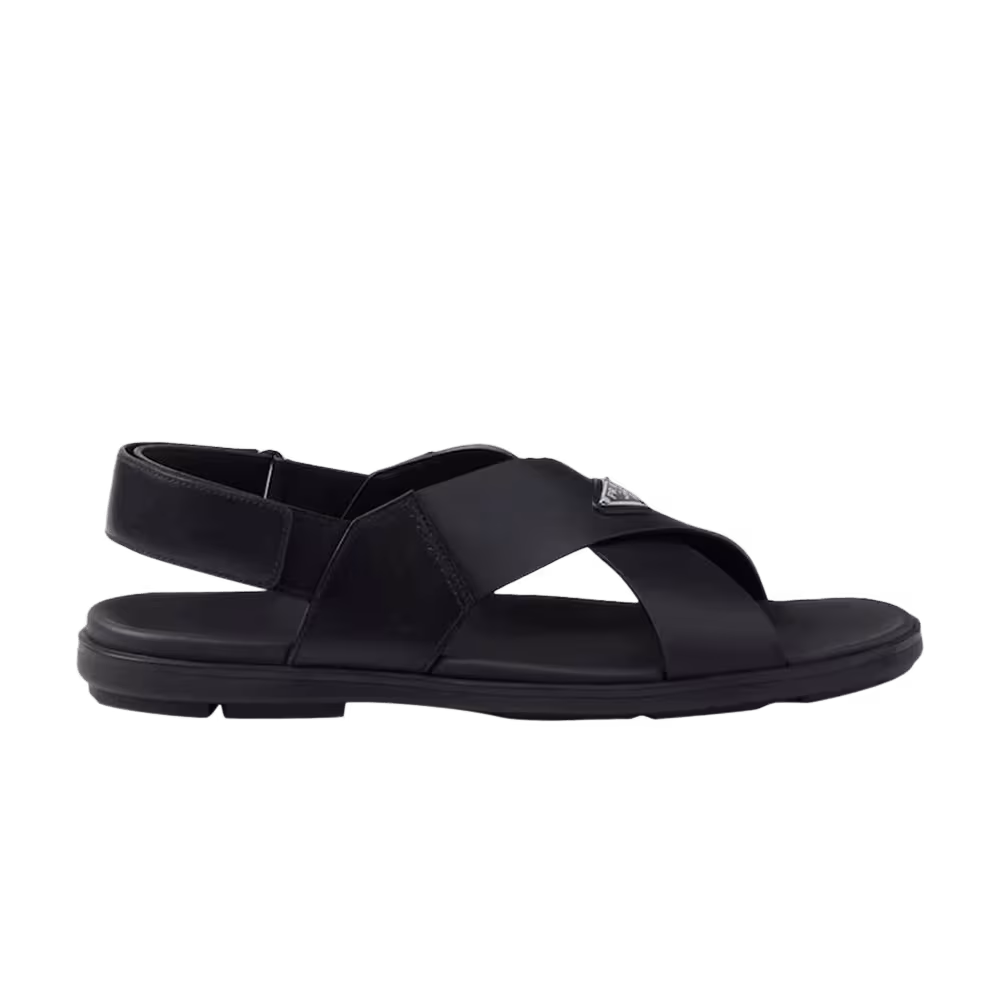 Prada Crisscross Sandal Black