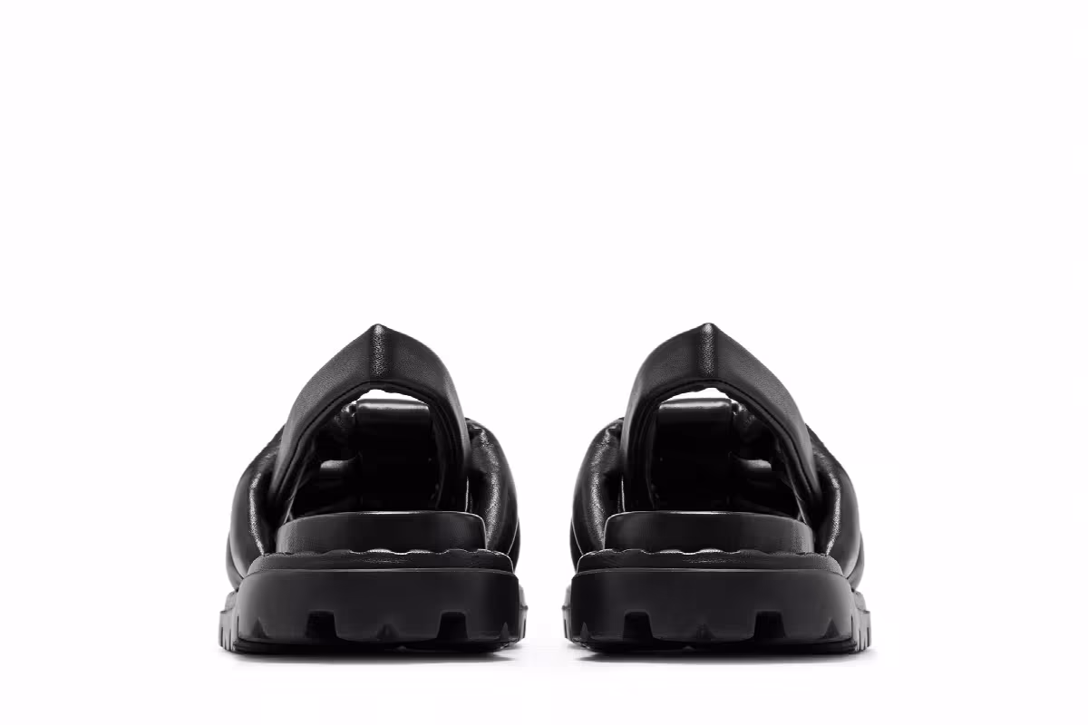 Prada Women's Nappa Sandal Black, view 7