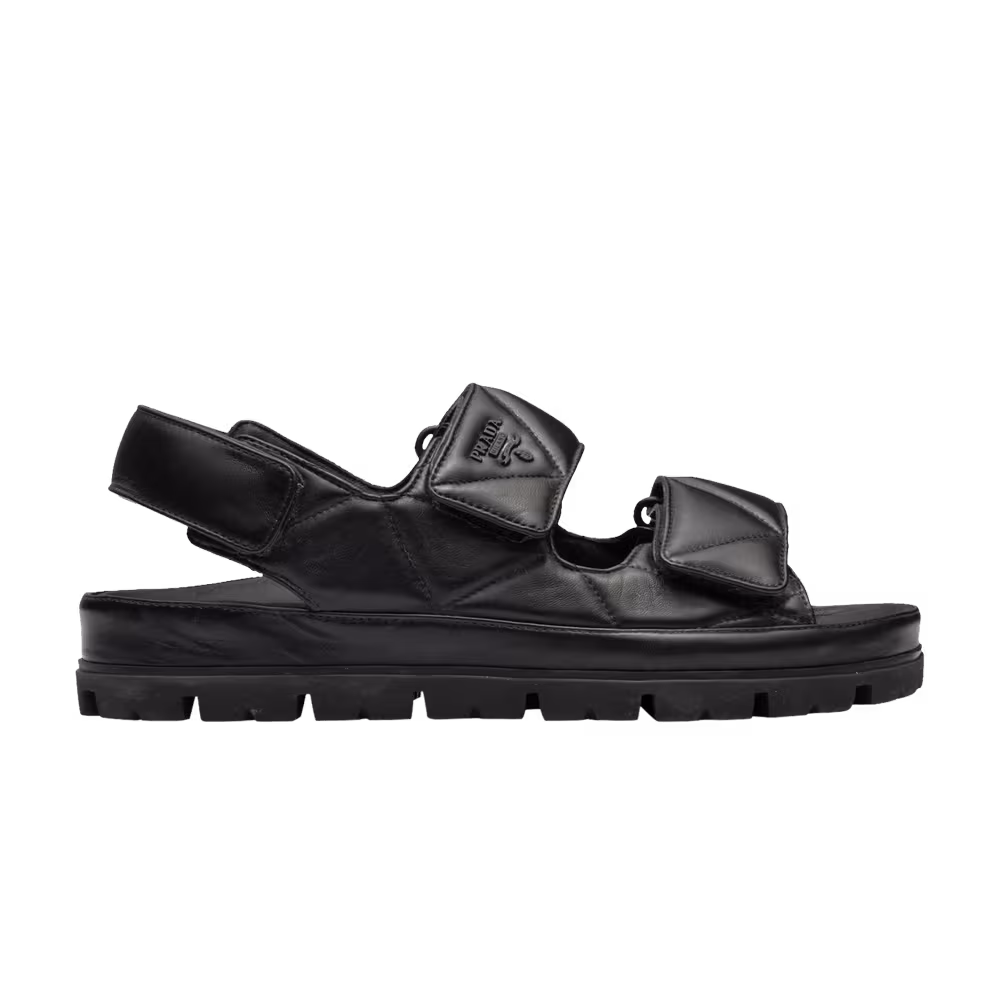 Prada Women's Padded Nappa Sandal Black