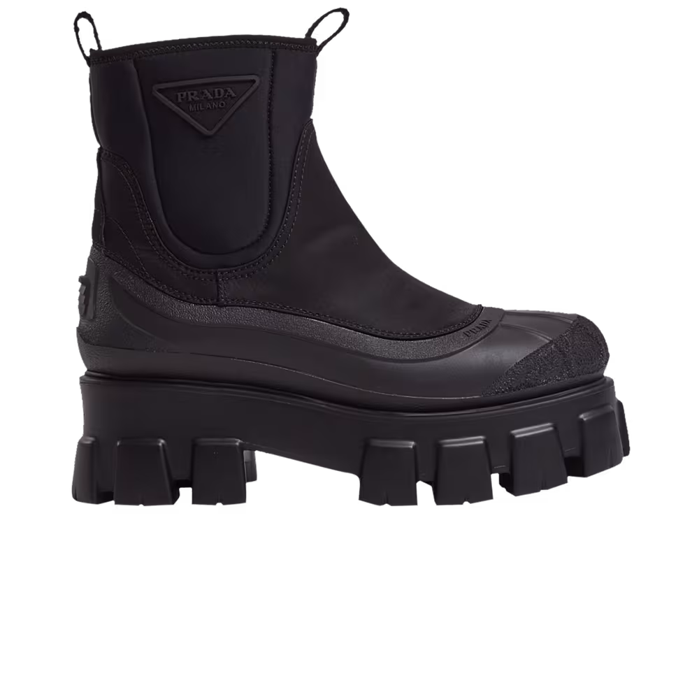 Prada Women's Monolith Duck Boot Black