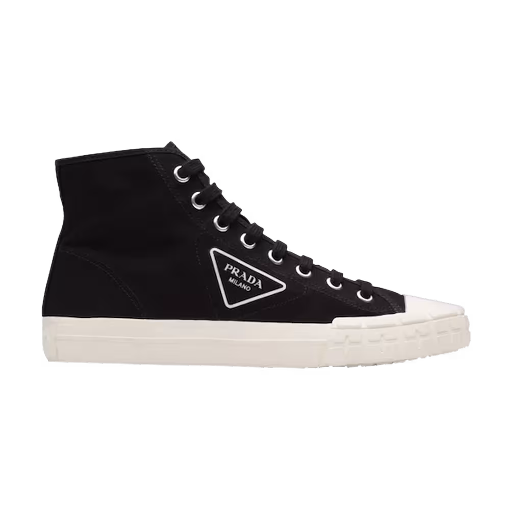 Prada Wheel Vulc High Black Ivory