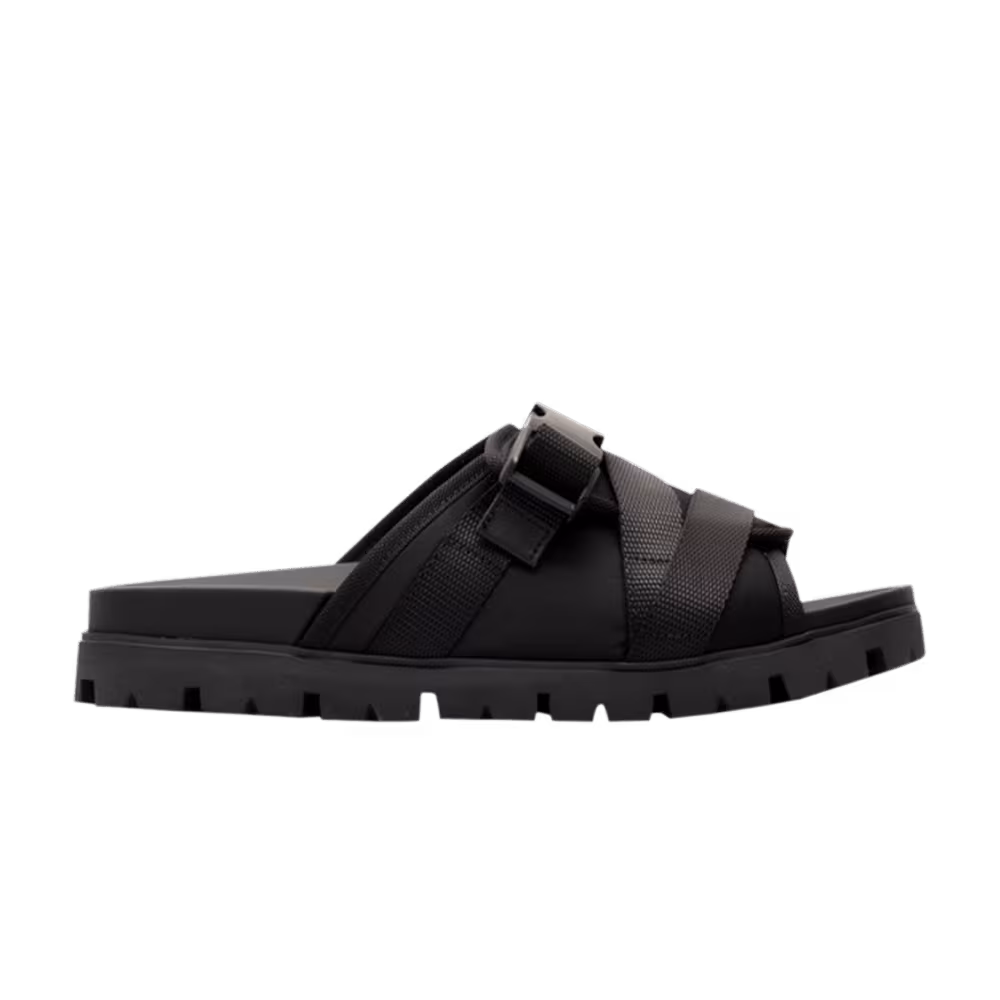 Prada Buckled Slide Black