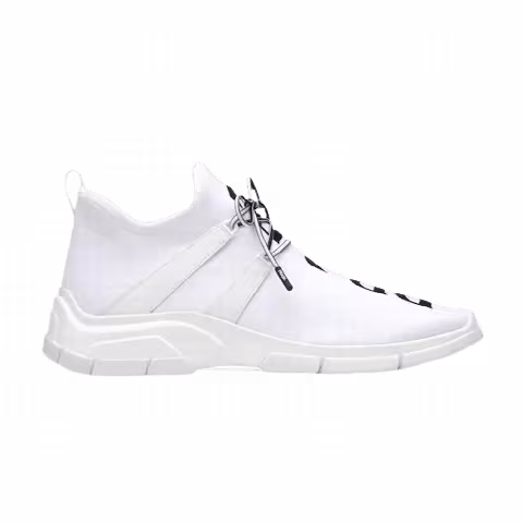 Prada Knit Fabric Sneakers 'White Black'