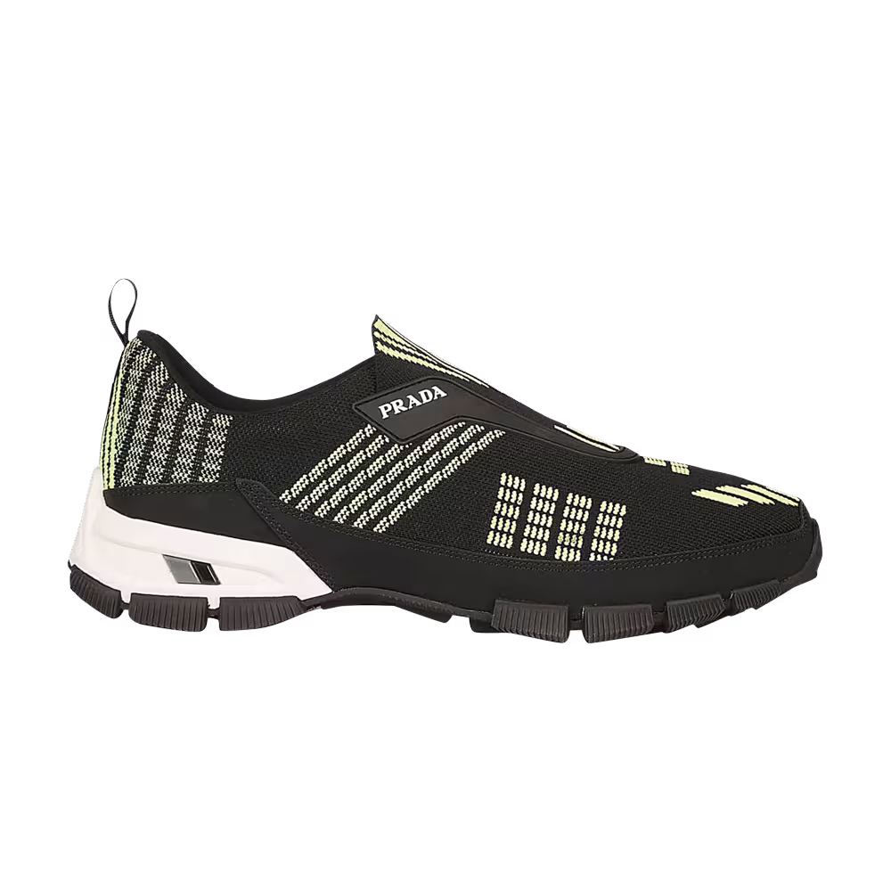 Prada Crossection Knit Low Black Neon Green