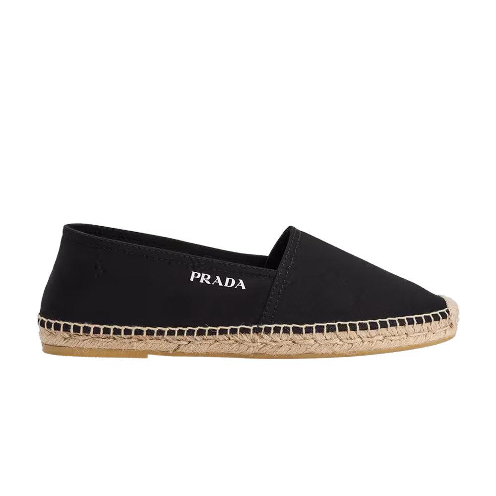 Prada Logo Espadrilles Black