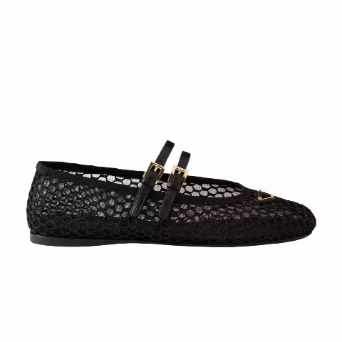 Prada Wmns Mesh Ballerinas 'Black'