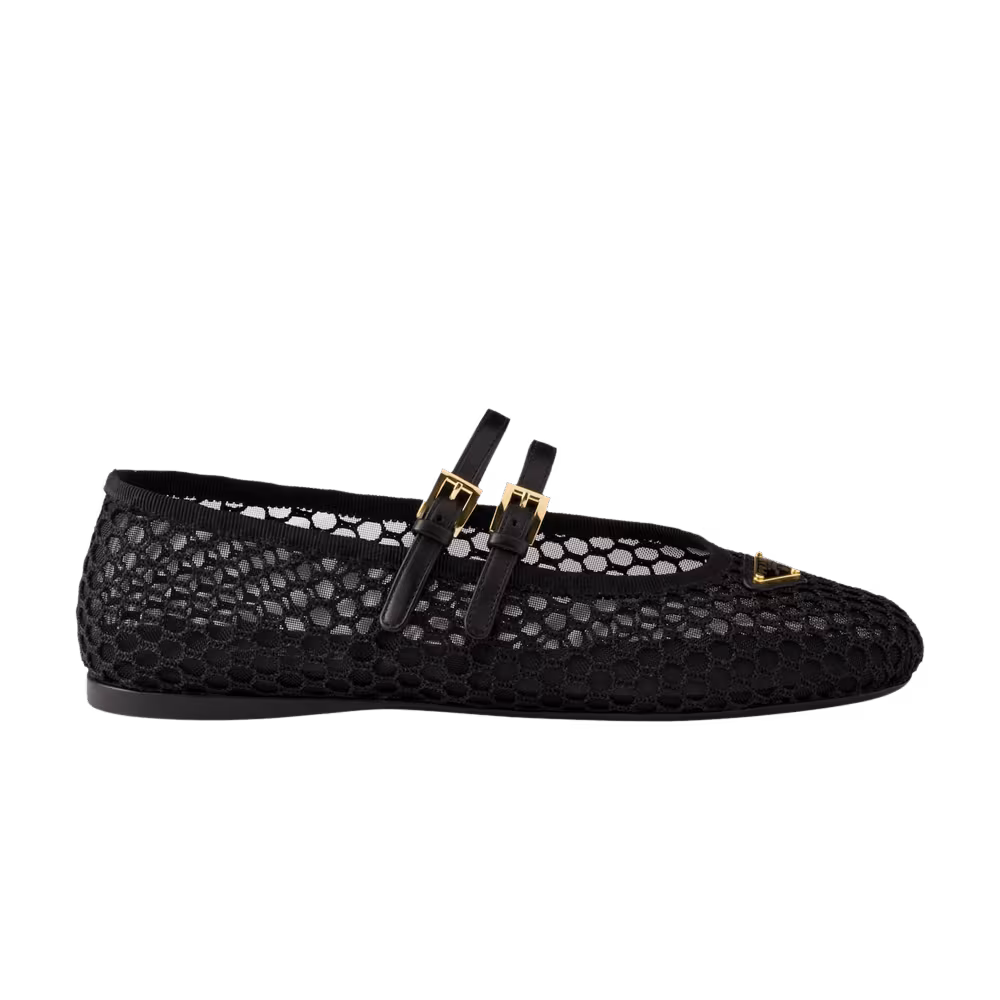 Prada Women's Mesh Ballerinas Black