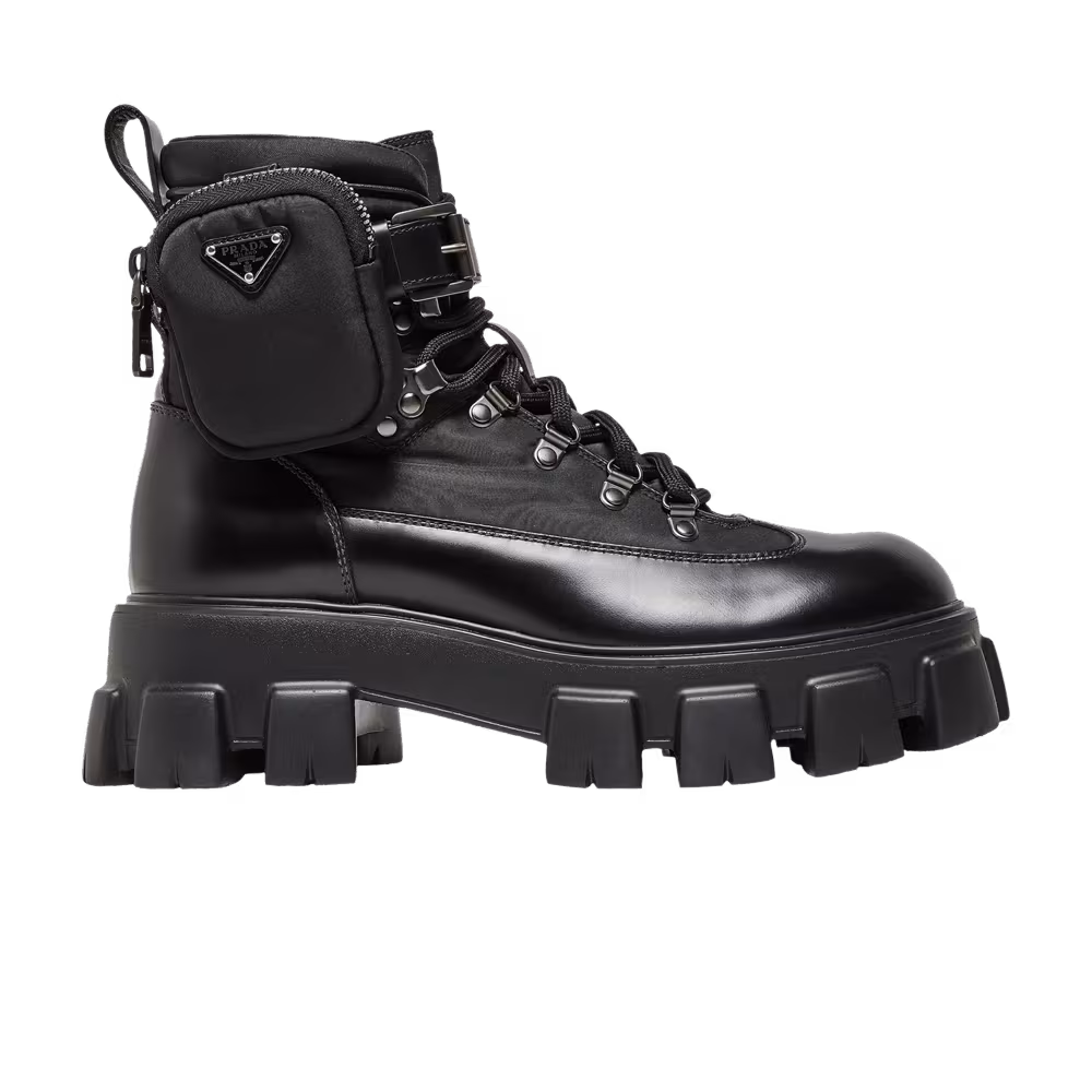 Prada Monolith Boot Brushed Rois Black