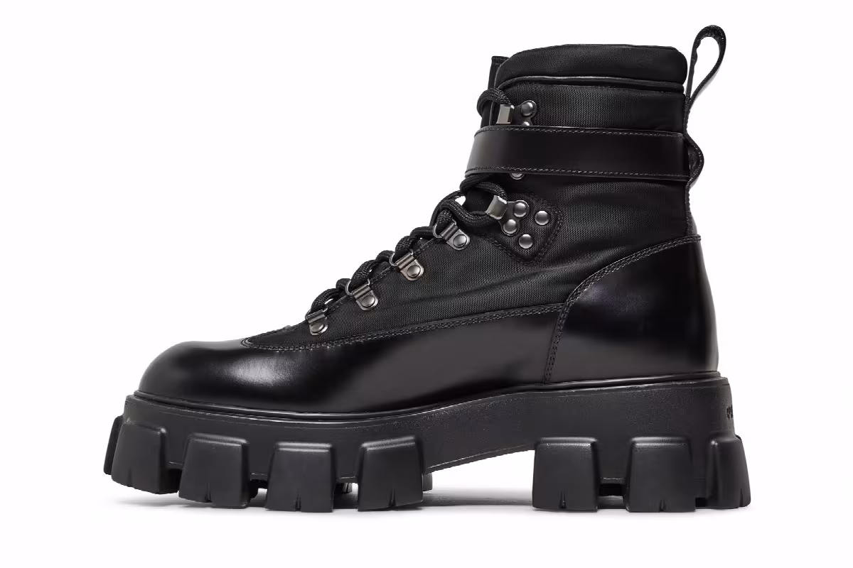 Prada Monolith Boot Brushed Rois Black, view 4