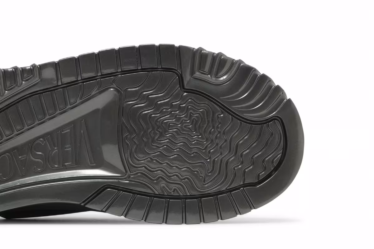 Versace Odissea Caged Rubber Medusa Sneaker Metallic Grey, view 6