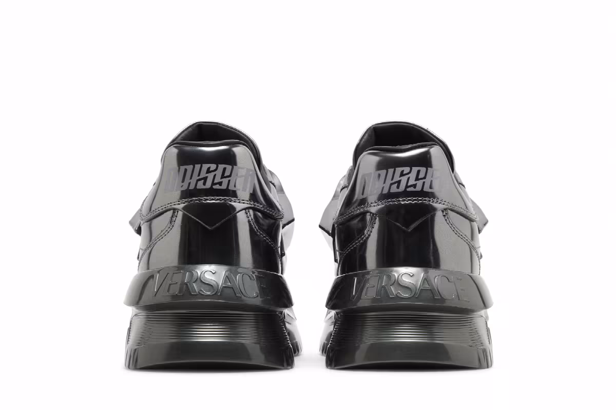 Versace Odissea Caged Rubber Medusa Sneaker Metallic Grey, view 7