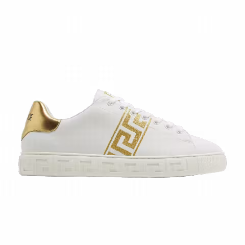 Versace Embroidered Greca Sneaker 'White Gold'