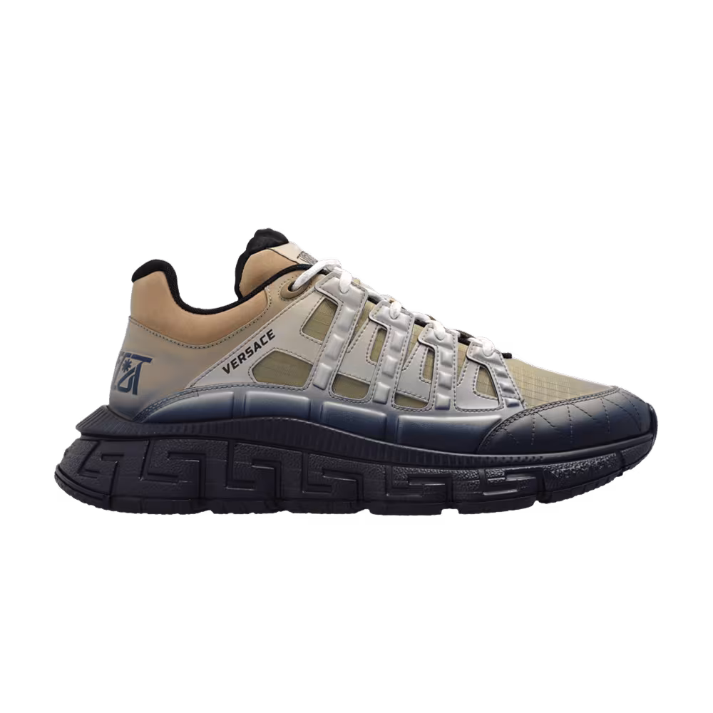Versace Trigreca Sand Navy Blue Sprayed