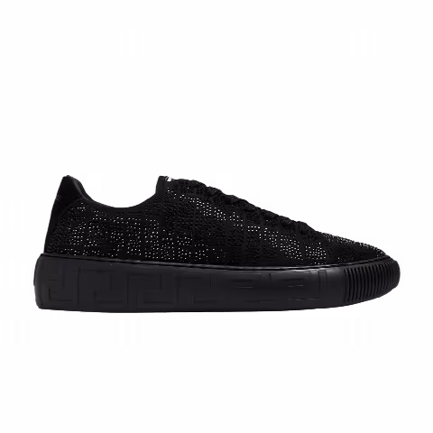 Versace Greca Low 'Crystal Croc Effect - Black'