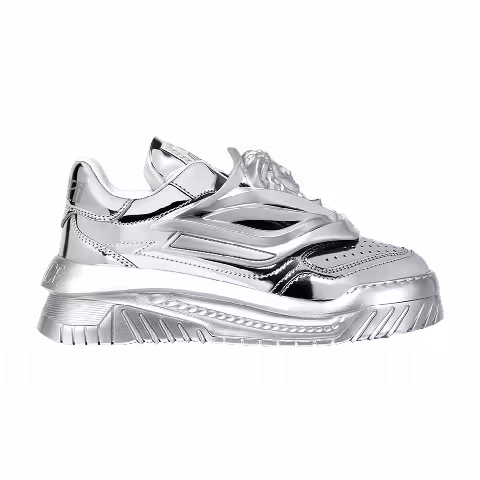 Versace Wmns Odissea Caged Rubber Medusa Sneaker 'Metallic Silver'