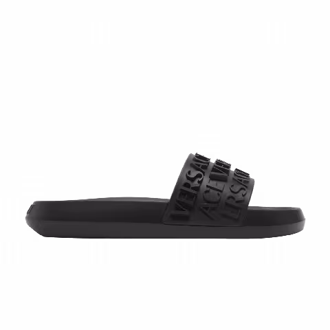 Versace Slide 'Allover Logo - Black'