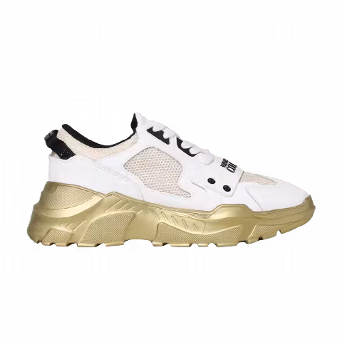 Versace Chunky Logo Sneaker 'White Gold'
