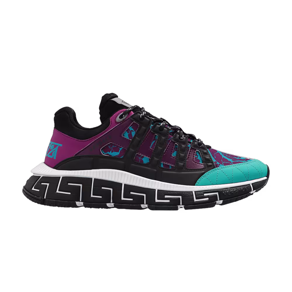 Versace Trigreca Barocco Print - Teal Plum