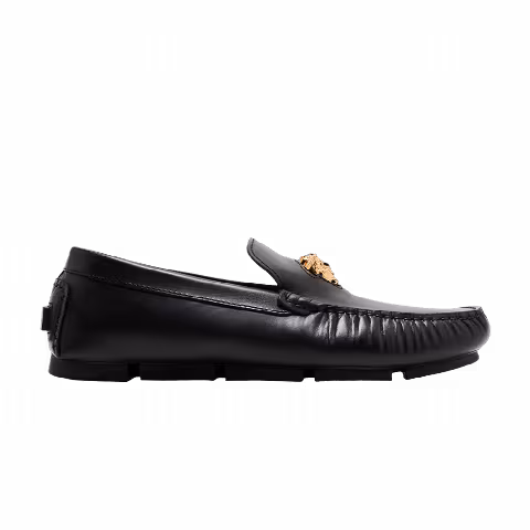 Versace La Medusa Driver Loafer 'Black Gold'